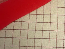 2% Lycra 98% Wool 45" Double Sided Red Plaid