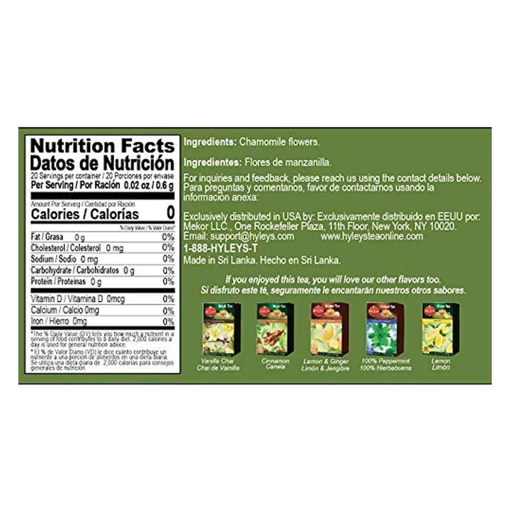 3 Pack Chamomile Tea Bags Calming Beverage Natural Herbal Tea Caffeine Free 60ct