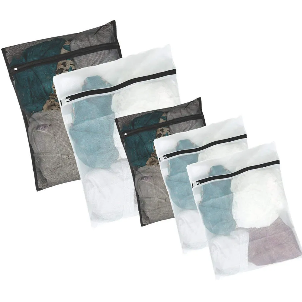 5 X Laundry Wash Bag Lingerie Mesh Delicate Bra Underwear Pantie Hose Sock L XL