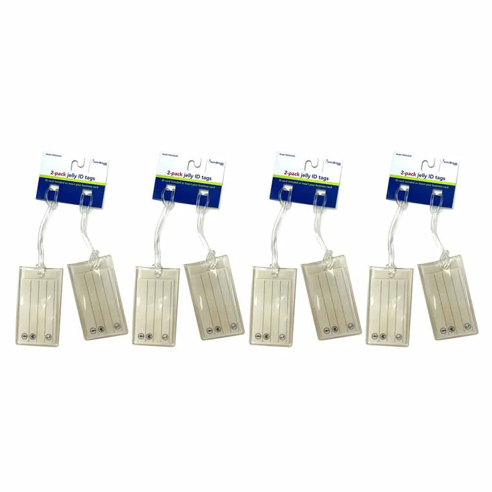 8 PC Flexible Luggage Tags Jelly Silicone Suitcases Travel ID Card Label Baggage