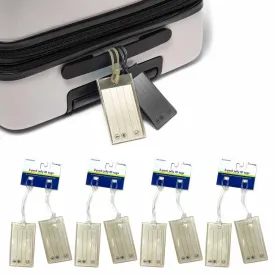 8 PC Flexible Luggage Tags Jelly Silicone Suitcases Travel ID Card Label Baggage