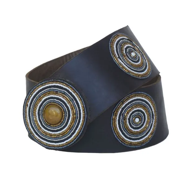 Big Medallion Beaded Belt