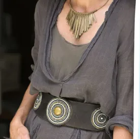Big Medallion Beaded Belt