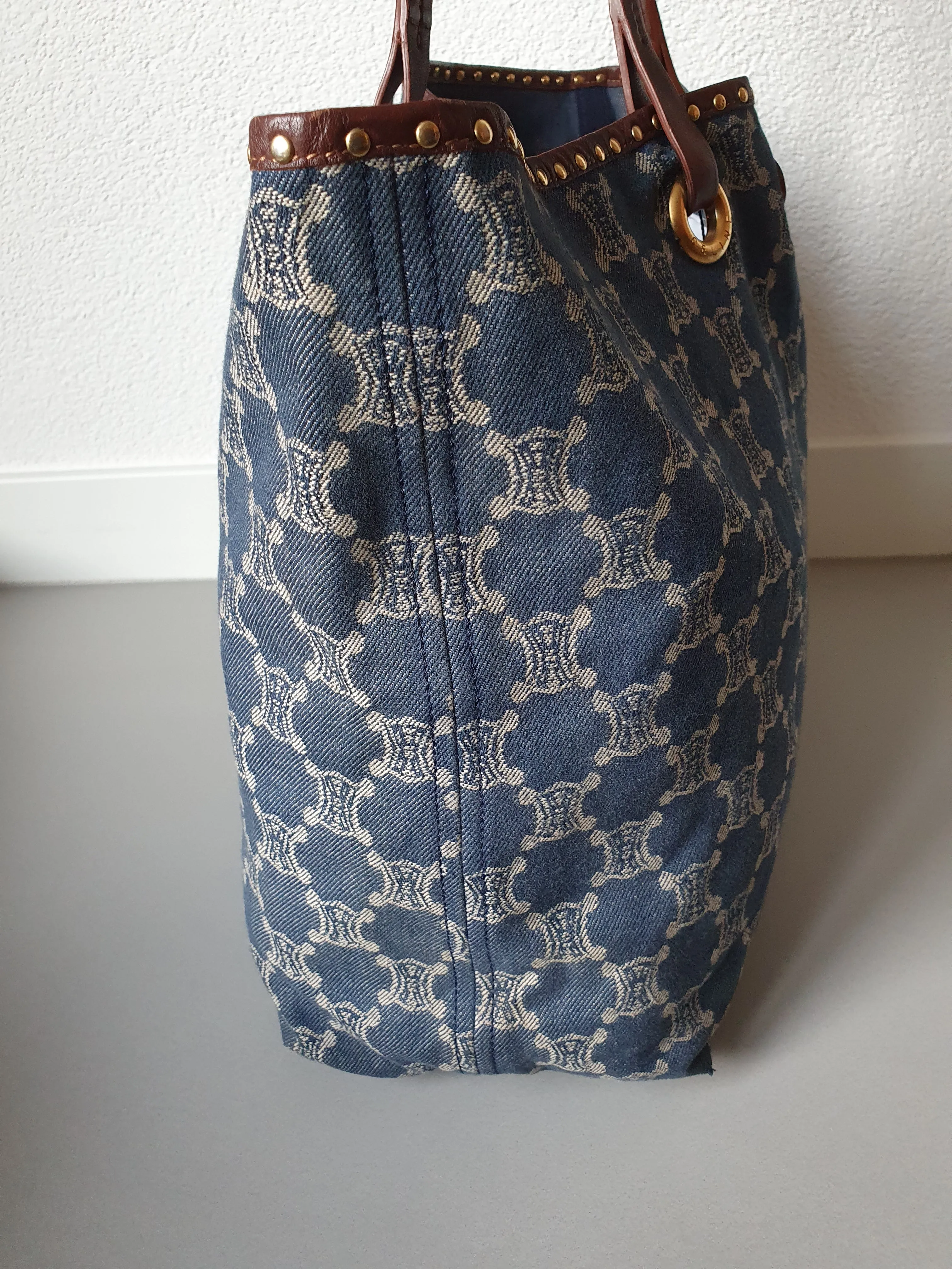 Celine triomphe macadam cloth tote