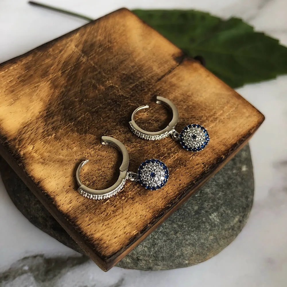 Evil Eye Hoops