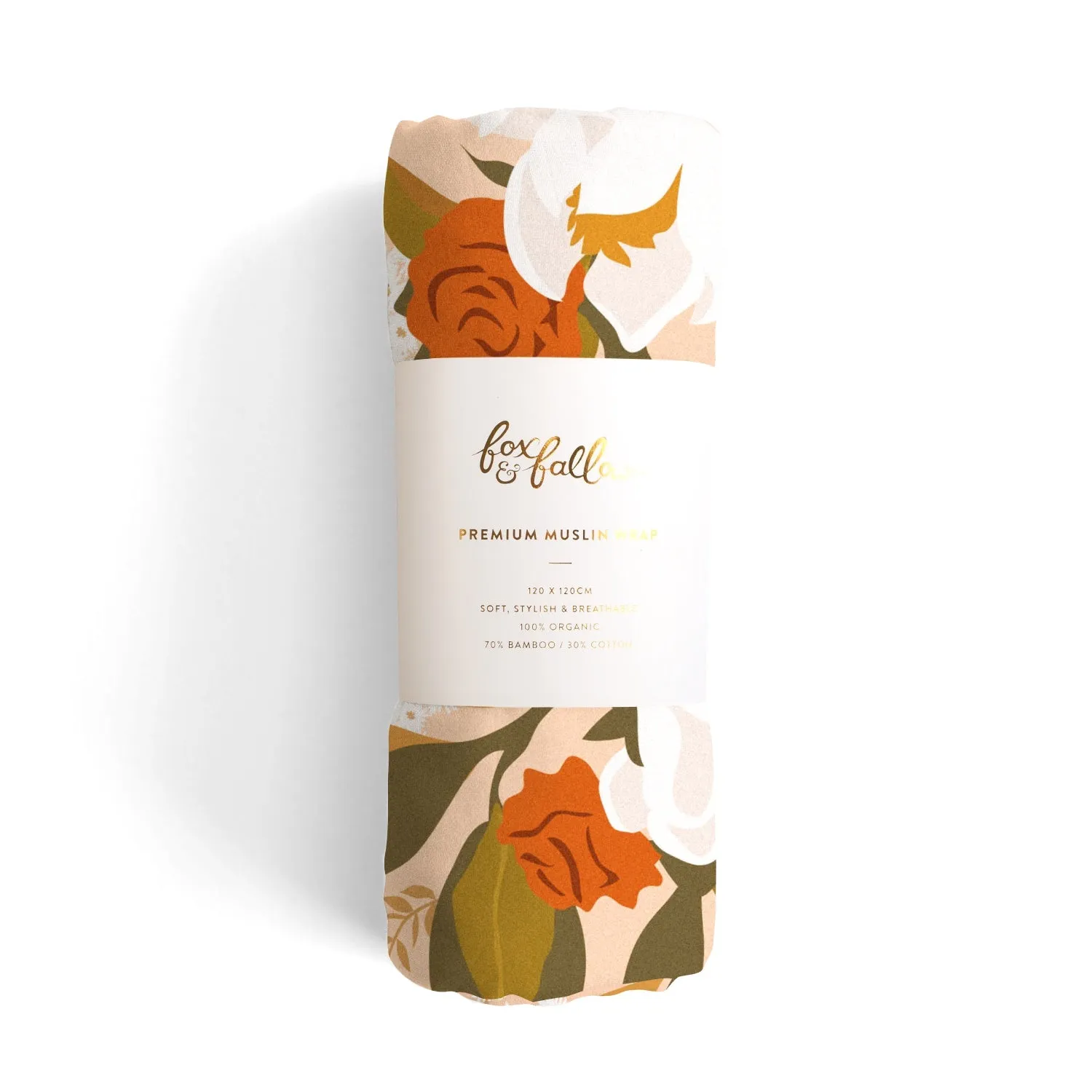 Fox & Fallow Organic Muslin Wrap - Magnolias