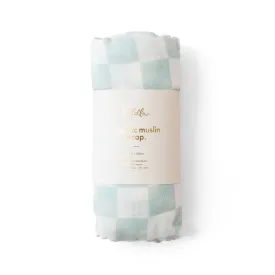 Fox & Fallow Organic Muslin Wrap - Sage Check