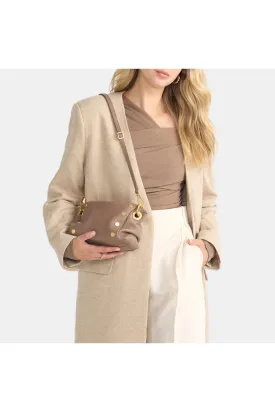 Hammitt Daniel Crossbody Clutch Small 17466 | Sculpted Taupe/Brushed Gold