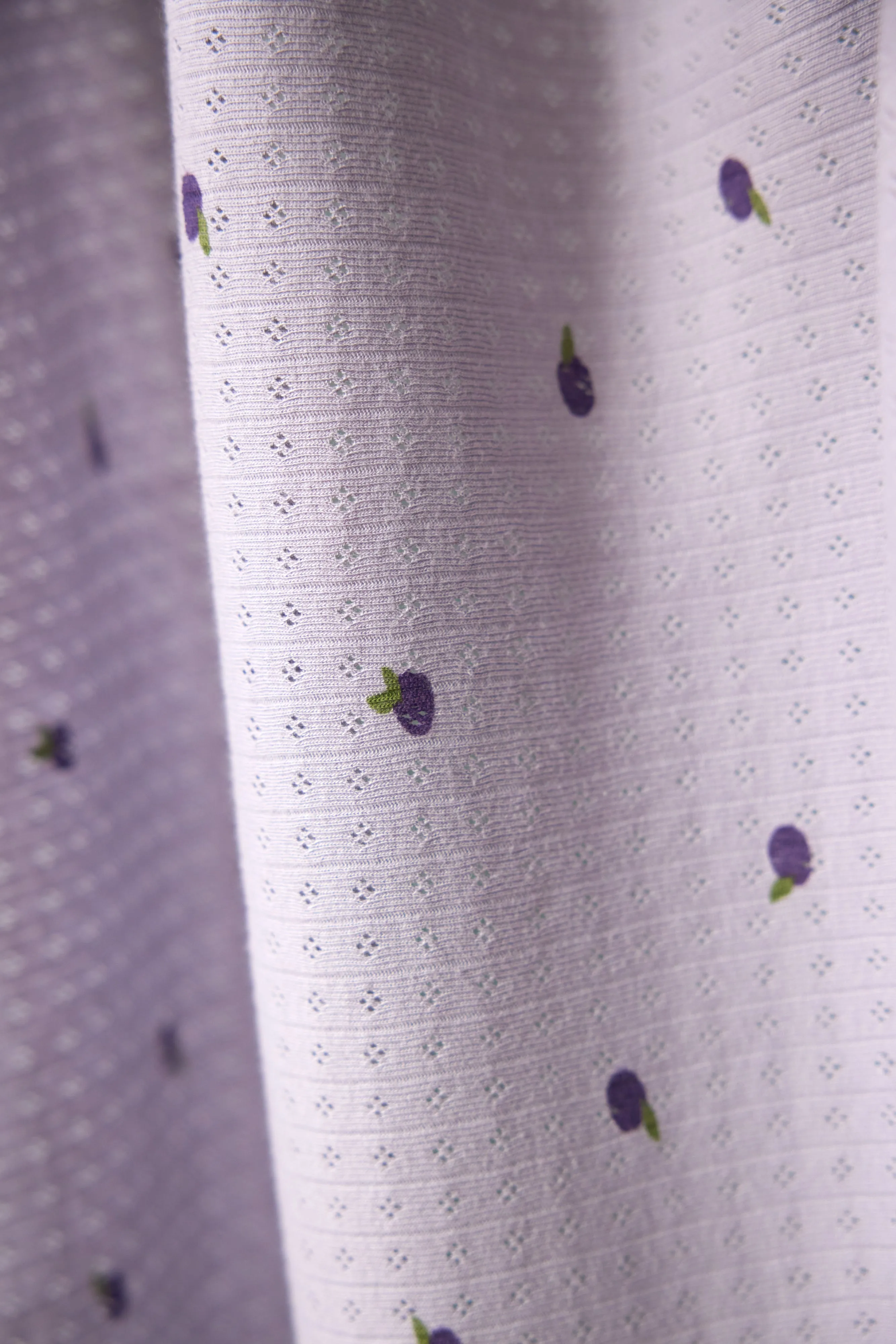 Nature Baby Wrap Pointelle - Petite Plum Print