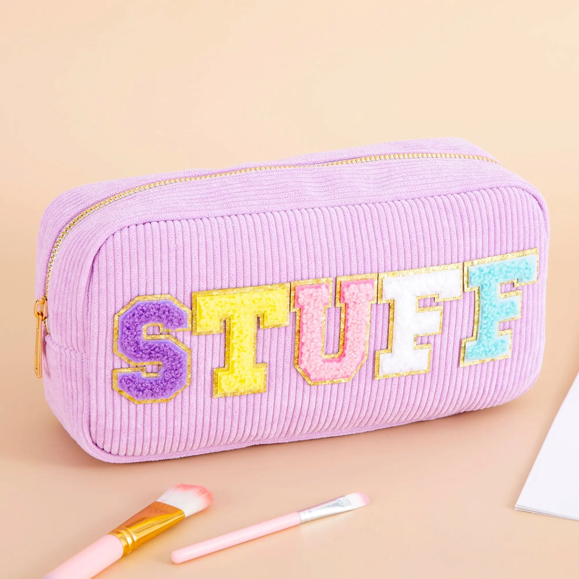 Varsity Pastel Cosmetic Bag