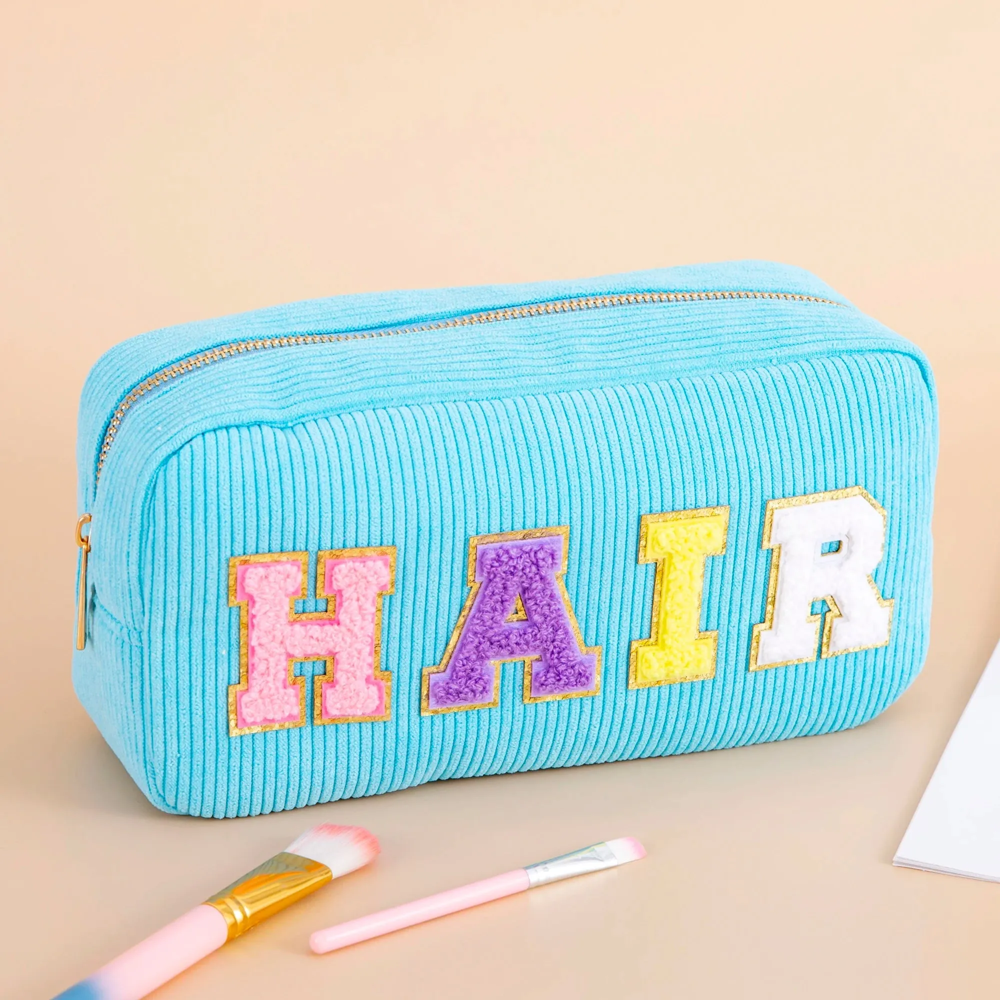 Varsity Pastel Cosmetic Bag
